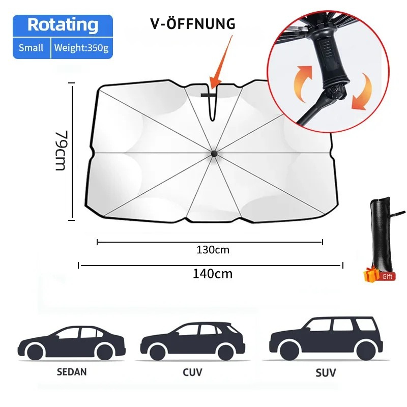 Faltbarer Auto-Sonnenschutz – UV-Schutz & Hitzeschutz | SunShield™